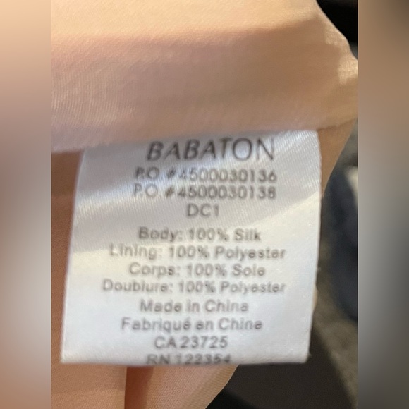 ARITZIA BABATON 100% SILK LIGHT PEACH DRESS Size XS EUC - Picture 8 of 8